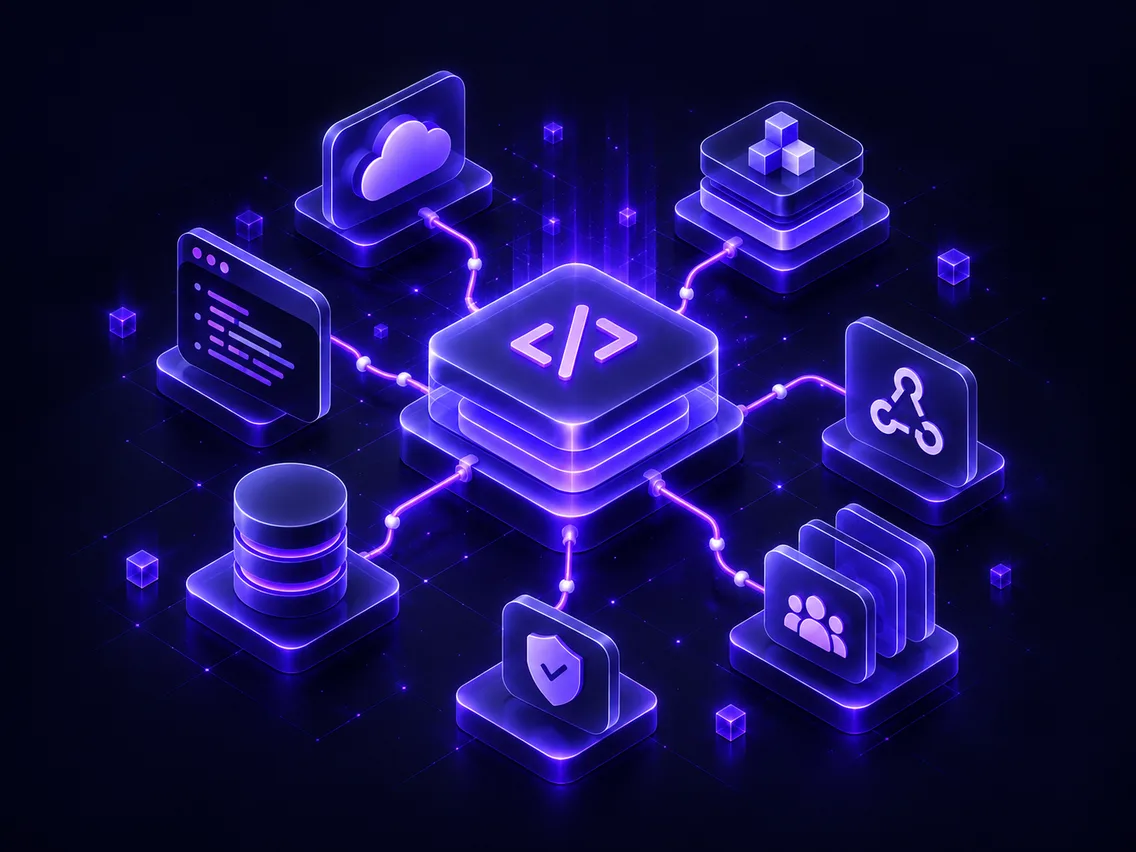 A developer's toolkit — code, APIs, data and services — wired into one platform.